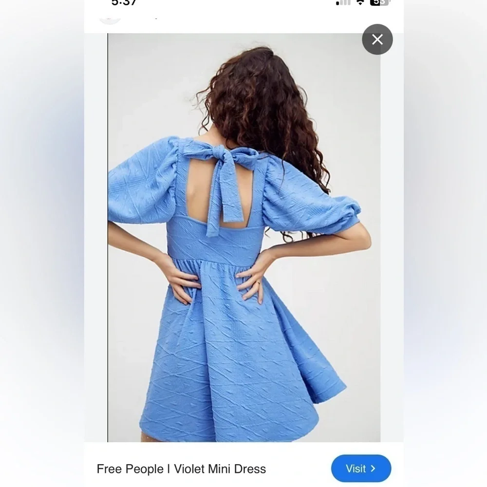 Free People Blue Violet Mini Dress size XS